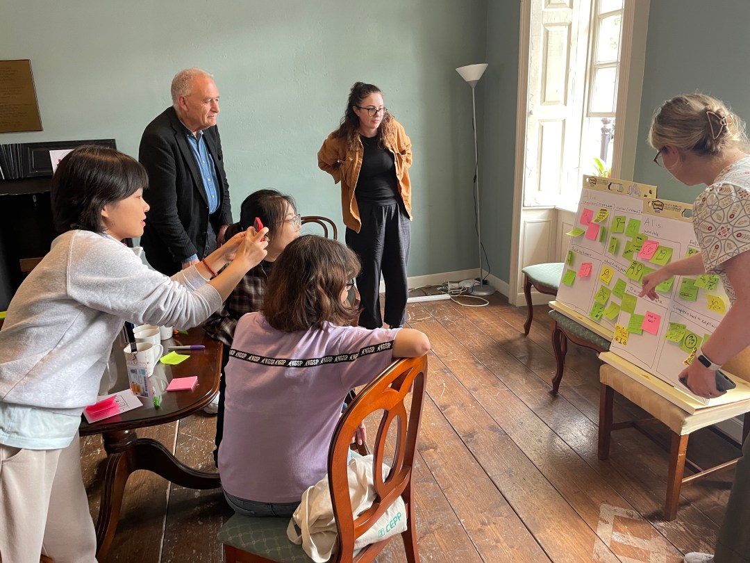 people interacting at a workshop